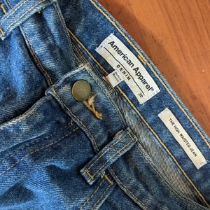 American apparel highwasited slim leg real denim